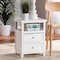 Baxton Studio Karsen ModernWhite Finished Wood 2-Drawer Nightstand 199-12246-ZORO - alternate 1